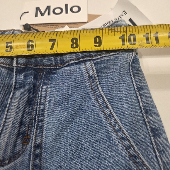 MOLO Girl's ALYNA Medium Blue Chambray Elasticized Waist Cargo Jeans, Sz 7 YRS - Picture 12 of 14